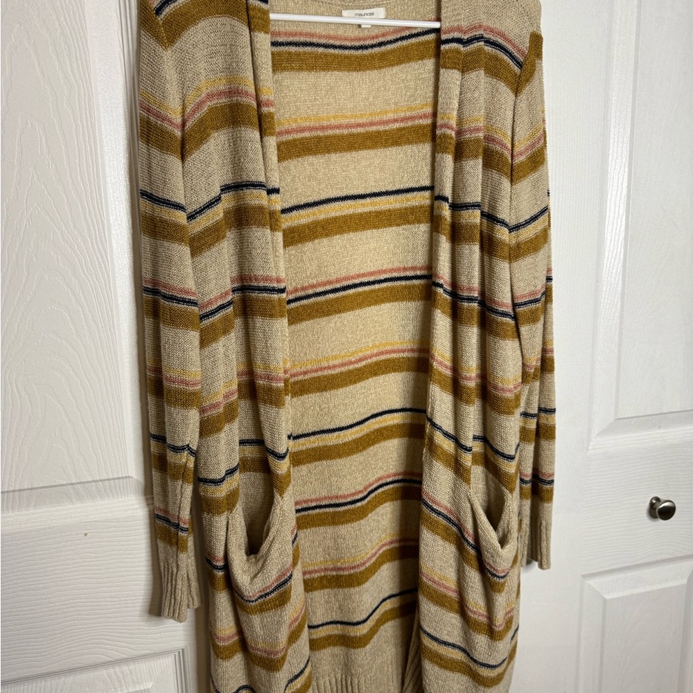 Striped Women's Sweater Cardigan